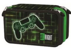 Przejdź do produktu Piórnik szkolny potrójny z wyposażeniem Neon Pad St.Right PC5, St.Majewski