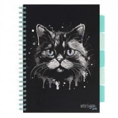 Przejdź do produktu Kołonotes Project Book A4 Animals Kot czarny 100k. kratka 80g, Strigo