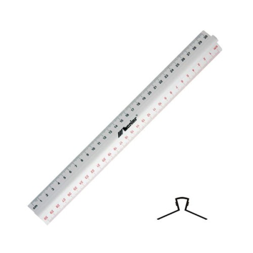 Przejdź do produktu Linia 30cm Al. z uchwytem obustronna podziałka, Leniar 30161