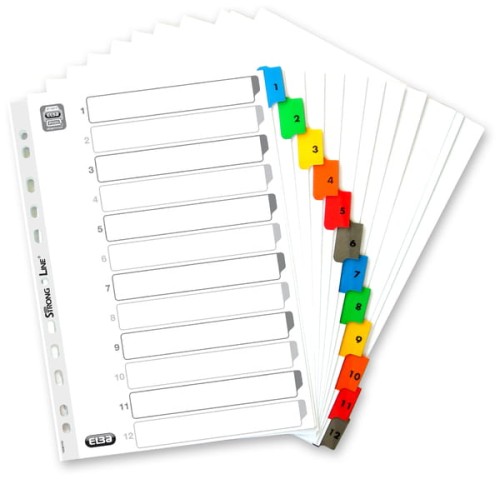 Przejdź do produktu Przekładki A4 1-12 Mylar, Elba
