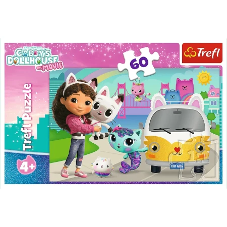 Puzzle-60-elementów- Gabby-i-kocie przygody-Koci-Domek-Gabi