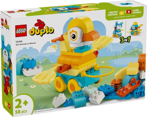 Przejdź do produktu LEGO DUPLO 3w1 Zwierzątka na kółkach 10448