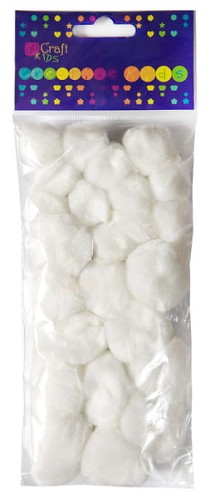 Przejdź do produktu Pompony akrylowe białe, Craft