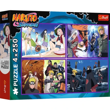 13339_Puzzle Naruto Shippuden 4 x 250 el. Przygody Naruto Uzumaki_1.webp