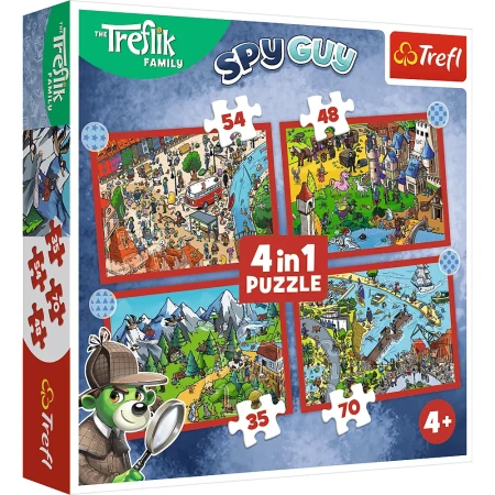 34675_Puzzle 4w1 - Podróże Treflików, Rodzina Treflików_1.webp