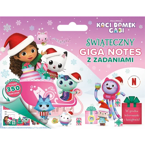Przejdź do produktu Książka aktywizująca Koci Domek Gabi. Gigantyczny świąteczny notes z zadaniami