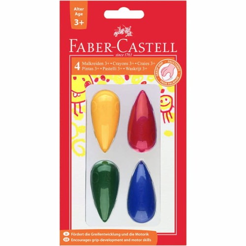 Przejdź do produktu Kredki świecowe 3+ 4-kolory, Faber-Castell