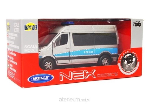 Przejdź do produktu Mercedes Sprinter 1:34 Policja srebrny WELLY