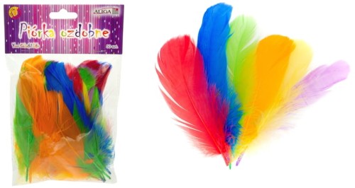 Przejdź do produktu Piórka P-8932 rozm. 10-12 cm, mix kolorów, op 50 szt., Aliga