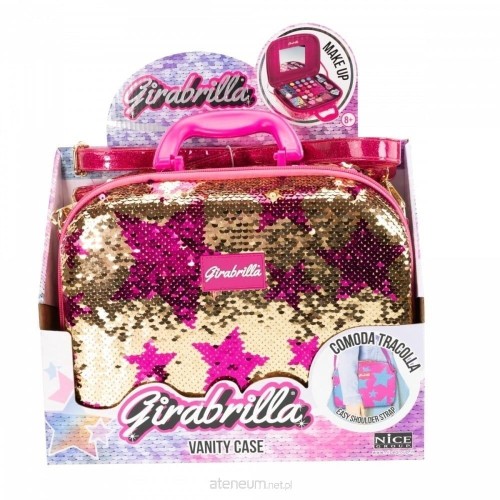 Przejdź do produktu WALIZKA CEKINOWA Z LUSTERKIEM I Z WYPOSAŻENIEM MAKE UP     ZŁOTA Z GWIAZDKAMI