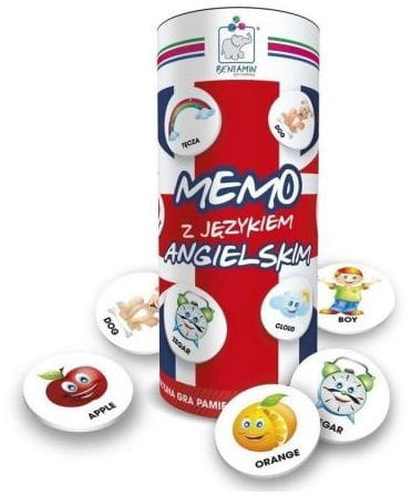 Przejdź do produktu Gra Memo z językiem angielskim w tubie, Beniamin