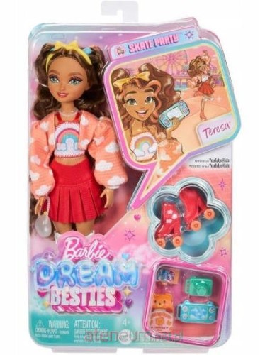 Przejdź do produktu Barbie Besties lalka modowa na wrotkach JFX98