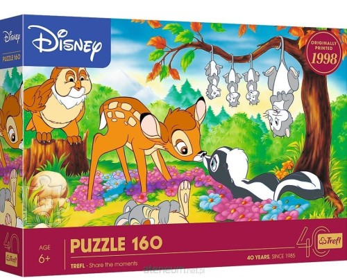 Przejdź do produktu Puzzle 160-el. 40-lecie Trefl - Bambi i leśni przyjaciele 40054 , Trefl