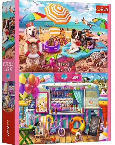 Przejdź do produktu Puzzle 2x500-el. Wakacyjny czas, Trefl