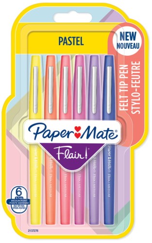 Przejdź do produktu Pisaki Flair Pastel 6szt  Paper Mate