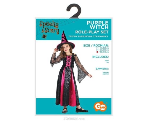 Przejdź do produktu #STDZ Zestaw dla dzieci Różowa Czarownica (sukienka, kapelusz), rozm. 130/140 cm
