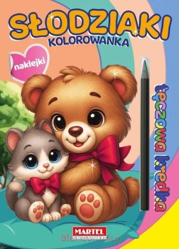 Przejdź do produktu SĹ‚odziaki. Kolorowanka z naklejkami. TÄ™czowa kredk