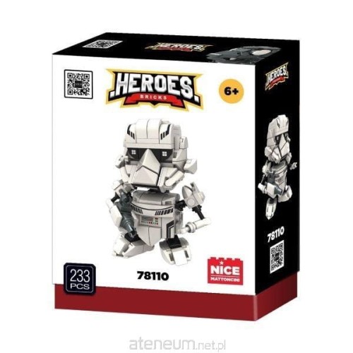 Przejdź do produktu NICE KLOCKI HEROS! WHITE SOLDIER 184 ELEMENTY. 6+
