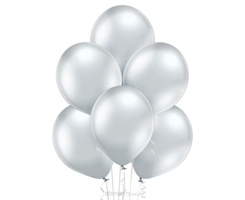 Przejdź do produktu Balony B105 Glossy Silver 100 szt.
