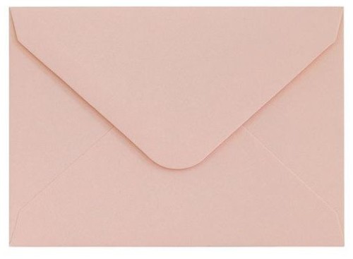 Przejdź do produktu Koperta 70x100 mm Gładki pudrowy róż satynowany K., 130g/m2, op. 10szt., Galeria Papieru