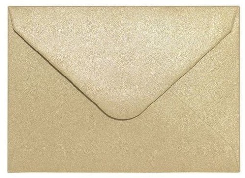 Przejdź do produktu Koperta 70x100 mm Pearl złoty K., 150g/m2, op. 10szt., Galeria Papieru