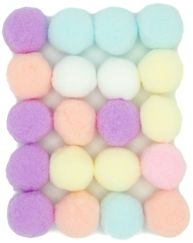 Przejdź do produktu Pompony, śr. 3 cm, mix kolorów, op. 20szt., Aliga