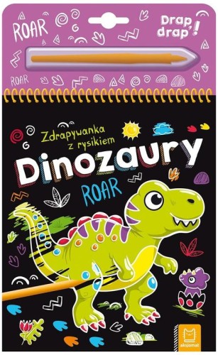 Przejdź do produktu Zdrapywanka z rysikiem. Dinozaury