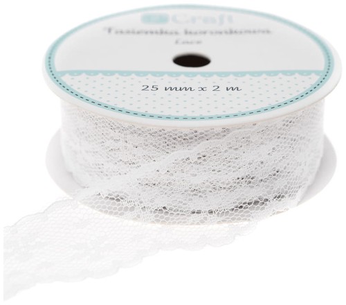 Przejdź do produktu Tasiemka koronkowa biała, Craft
