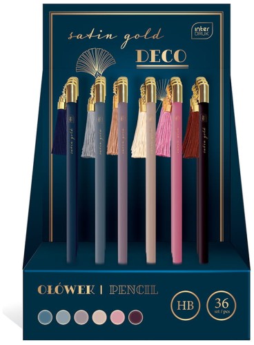 Przejdź do produktu Ołówek z zawieszką deco Satin gold, Interdruk