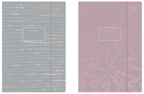 Przejdź do produktu Teczka z gumką A4+ metallic Rose gold, Interdruk