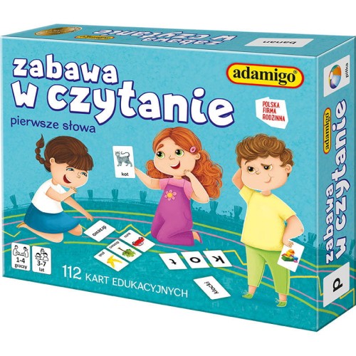 Przejdź do produktu Zabawa w czytanie. Pierwsze słowa - karty ADAMIGO