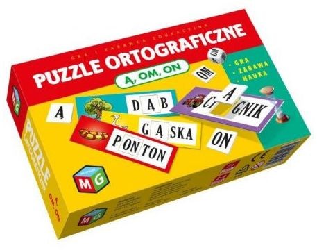 Przejdź do produktu Gra Puzzle ortograficzne ą om, on, Multigra