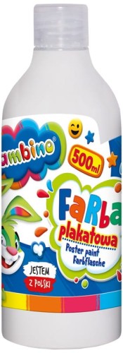 Przejdź do produktu Farba plakatowa w butelce 500 ml biała bambino
