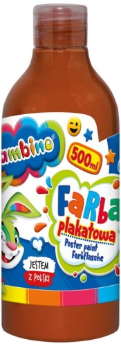 Przejdź do produktu Farba plakatowa w butelce 500 ml brązowa bambino