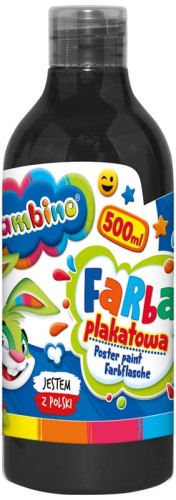 Przejdź do produktu Farba plakatowa w butelce 500 ml czarna bambino