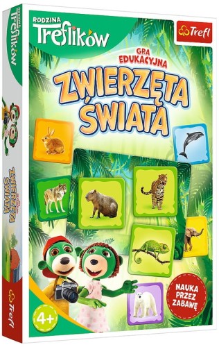 Przejdź do produktu Zwierzęta świata Rodzina Treflików gra edukacyjna 02337
