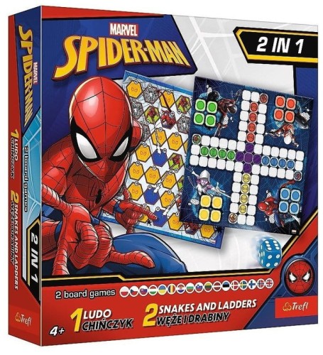 Przejdź do produktu Chińczyk / Węże i drabiny, gra 2w1 Spider-Man 0241