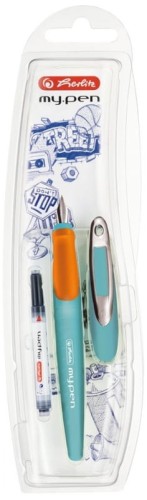 Przejdź do produktu Pióro wieczne My Pen M turkus/pomarańcz, 50041244, Herlitz