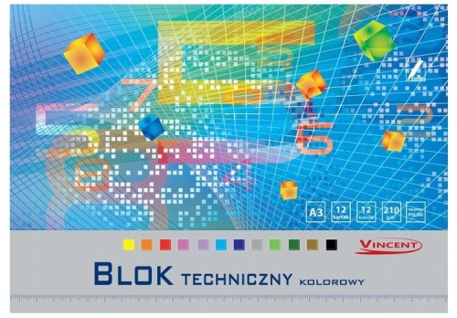 Przejdź do produktu Blok techniczny kolor A3 12 k. 210g Vincent, Kreska