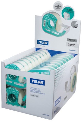 Przejdź do produktu MILAN TAŚMA NIEWIDOCZNA 19*33 Z DYSPENSEREM BWM10420