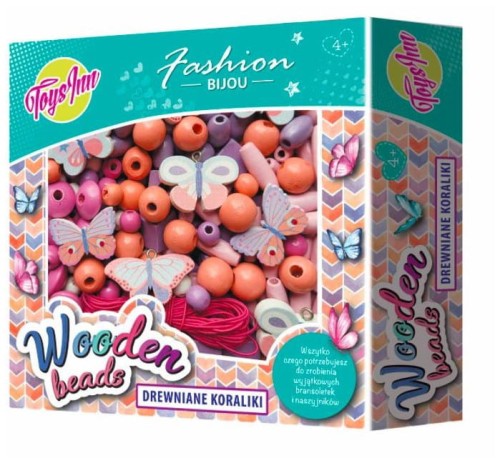 Przejdź do produktu Zestaw kreatywny koraliki drewniane, Motyle, 450 szt., Stnux