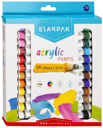 Przejdź do produktu FARBY AKRYL 24KOL 12ML STK WB 6/24