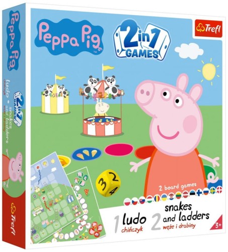 Przejdź do produktu Chińczyk / Węże i drabiny gra 2w1 Świnka Peppa 020