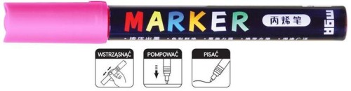 Przejdź do produktu Marker akrylowy 1-2 mm, różowy, MG