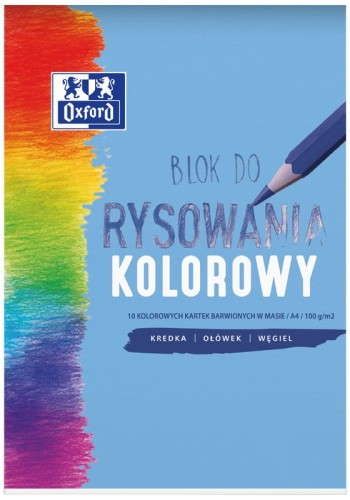 Przejdź do produktu Blok rysunkowy kolorowy A4 10k 100g, Oxford