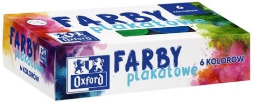 Przejdź do produktu Farby plakatowe 6-kol, 20ml, Oxford