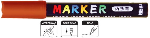 Przejdź do produktu Marker akrylowy 1-2mm, brązowy czerwonawy