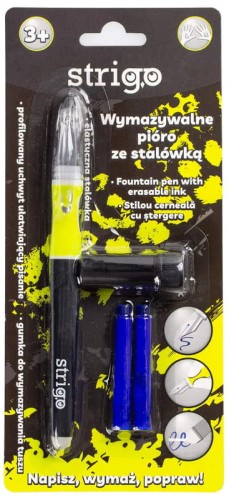 Przejdź do produktu STRIGO PIÓRO WYMAZYWALNE ZE STALÓWKĄ CZARNE