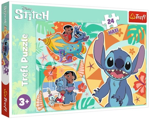Przejdź do produktu Puzzle 24 Maxi - Wesoły dzień Lilo&Stitch  14365, Trefl