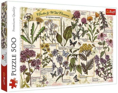 Przejdź do produktu Puzzle 500-el. - Zielnik: Zioła lecznicze 37478, Trefl